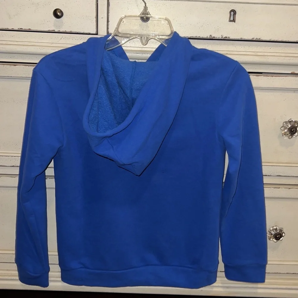 Royal Blue & White hoodie zipper jacket size youth XL - Picture 3 of 5